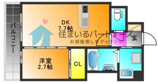 花畑駅 徒歩3分 8階の物件間取画像